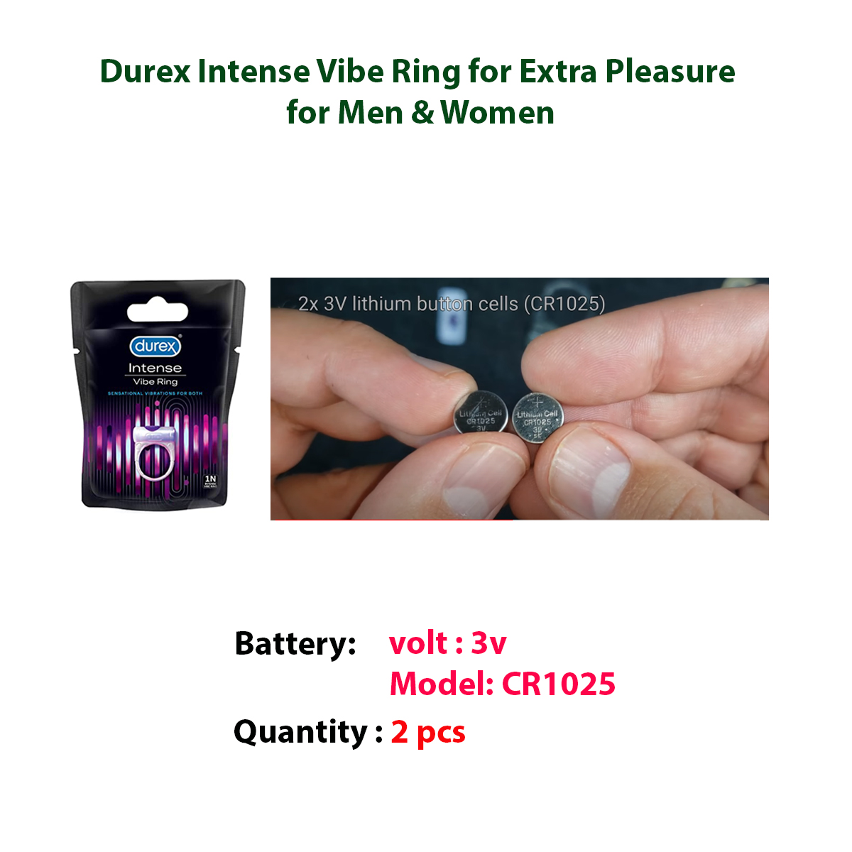 Durex Intense Vibration Ring / How To Replace batteries And Use - YouTube